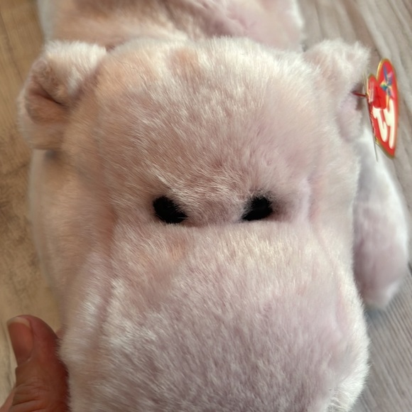 ⭐️⭐️HP!⭐️⭐️ NWT Ty Beanie Buddy Happy the Hippo. Circa 2000. Approx 15.5” long. - Picture 12 of 12
